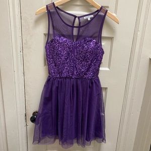 Elegant Sparkly Purple Dress
